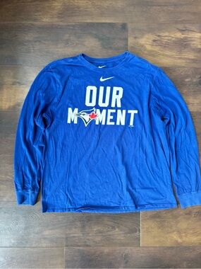 Nike Royal Blue 'OUR MOMENT' Toronto Blue Jays Long Sleeve Tee‎